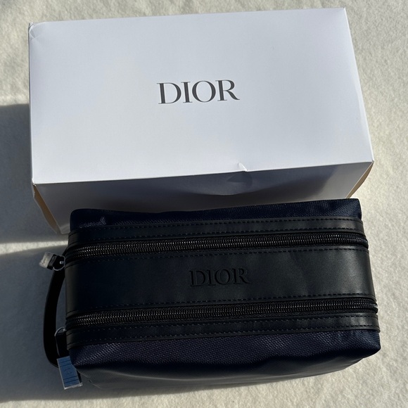 Dior GWP Navy and Black Toiletry Bag